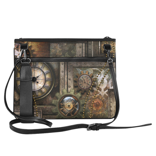 Wonderful steampunk design Slim Clutch Bag (Model 1668)