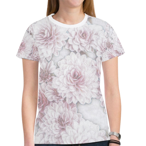 Delicate floral 318 by JamColors New All Over Print T-shirt for Women (Model T45)