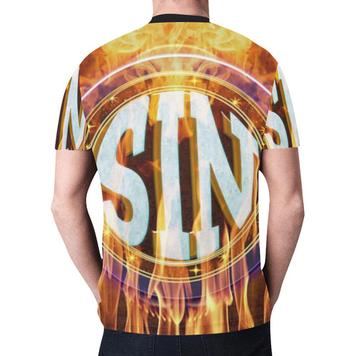 sin vil New All Over Print T-shirt for Men (Model T45)