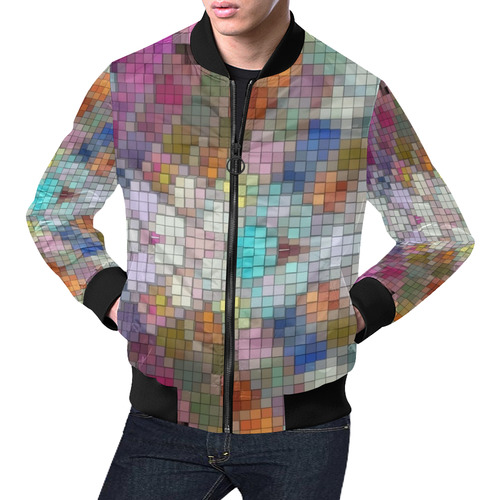 Karo Popart by Nico Bielow All Over Print Bomber Jacket for Men (Model H19)