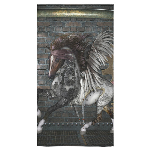 Steampunk, awesome steampunk horse with wings Bath Towel 30"x56"