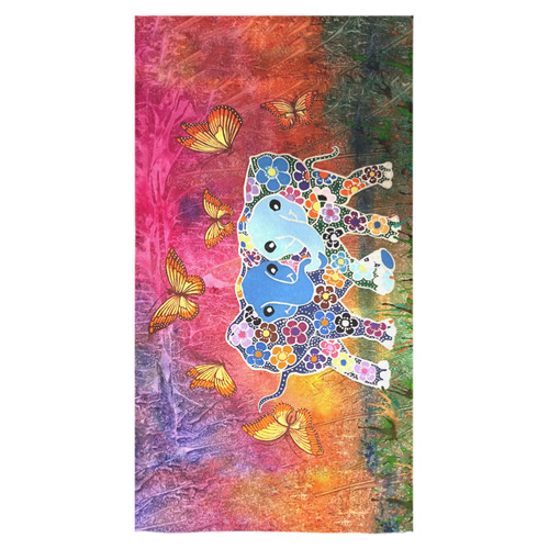 Dancing Elephants Vertical Bath Towel Bath Towel 30"x56"