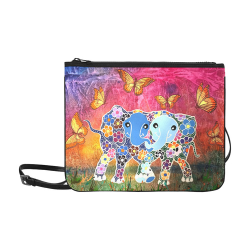 Dancing Elephants Slim Clutch Bag (Model 1668) Slim Clutch Bag (Model 1668)