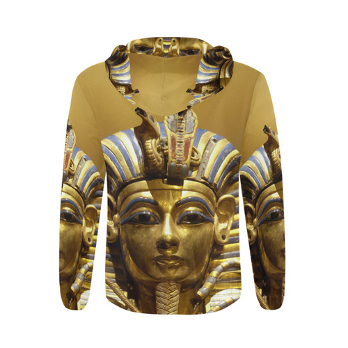 Egypt King Tut All Over Print Full Zip Hoodie for Men (Model H14)