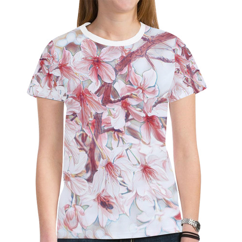 Delicate floral 118 by JamColors New All Over Print T-shirt for Women (Model T45)