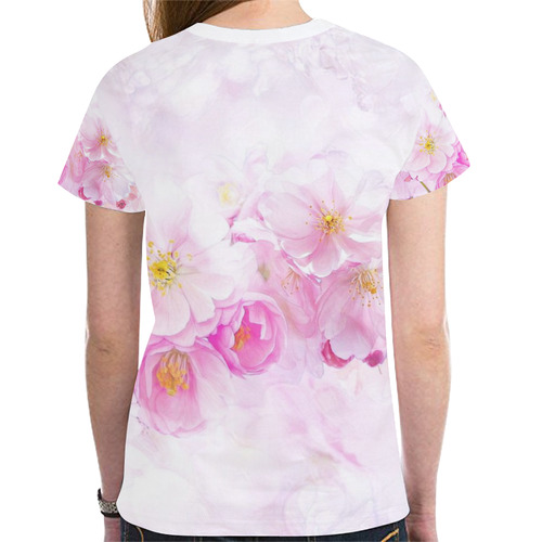 Delicate floral 418 by JamColors New All Over Print T-shirt for Women (Model T45)