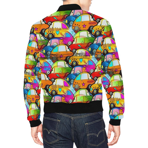 Cars Popart by Nico Bielow All Over Print Bomber Jacket for Men (Model H19)