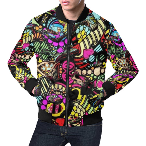 Drops Popart by Nico Bielow All Over Print Bomber Jacket for Men (Model H19)