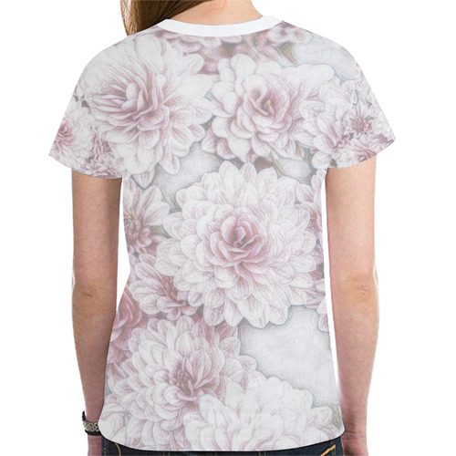 Delicate floral 318 by JamColors New All Over Print T-shirt for Women (Model T45)