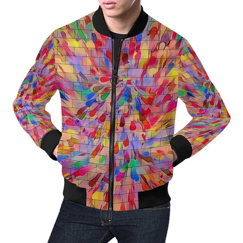 Splash Popart by Nico Bielow All Over Print Bomber Jacket for Men (Model H19)