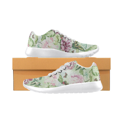 Watercolor Butterflies Flowers Wallpaper 03 Women’s Running Shoes (Model 020)