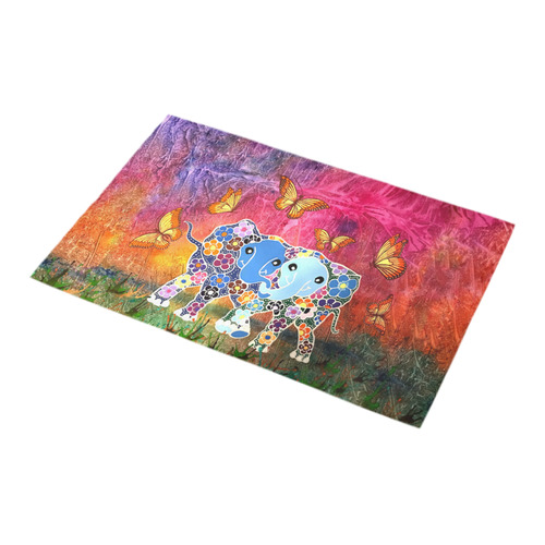 Dancing Elephants 16" x 28" Bathmat Bath Rug 16''x 28''