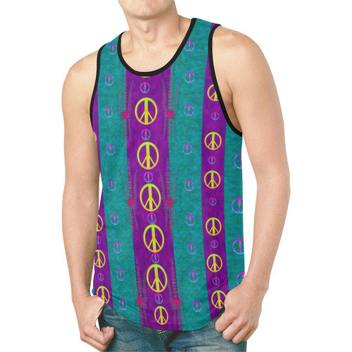 Peace be with us this wonderful year in true love New All Over Print Tank Top for Men (Model T46)
