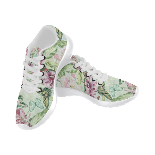Watercolor Butterflies Flowers Wallpaper 03 Women’s Running Shoes (Model 020)