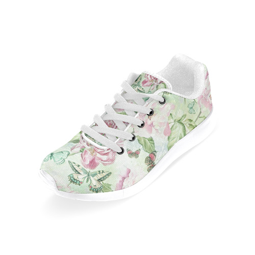 Watercolor Butterflies Flowers Wallpaper 03 Women’s Running Shoes (Model 020)