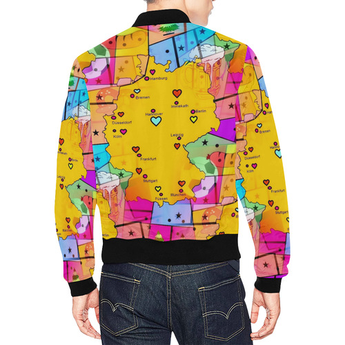 Deutschland Popart by Nico Bielow All Over Print Bomber Jacket for Men (Model H19)