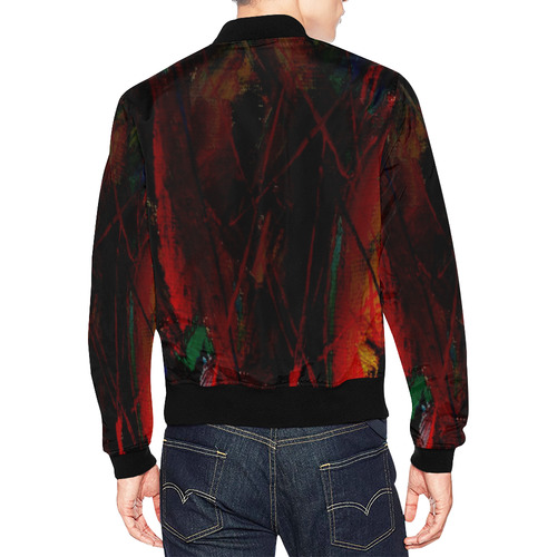 Shadow Face front by Artdream All Over Print Bomber Jacket for Men (Model H19)