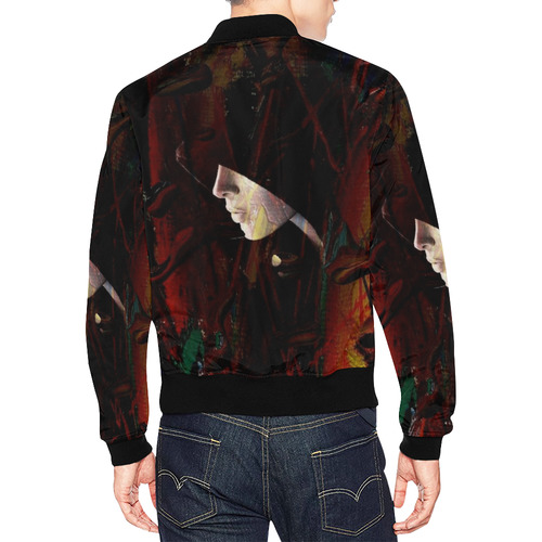 Shadow Face by Artdream All Over Print Bomber Jacket for Men (Model H19)
