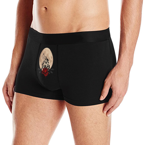 Gothic Wolf Moon Men's All Over Print Boxer Briefs (Model L10)