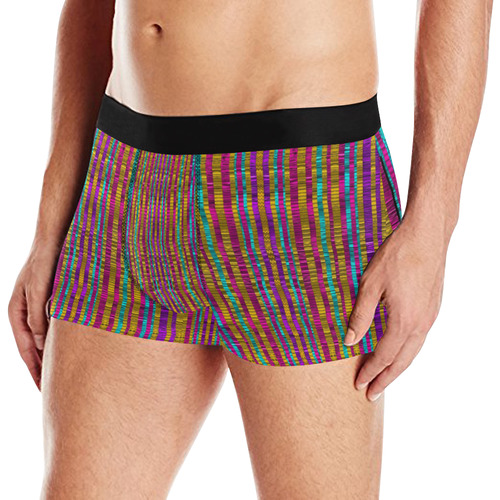 Star fall in  retro peacock colors Men's All Over Print Boxer Briefs (Model L10)