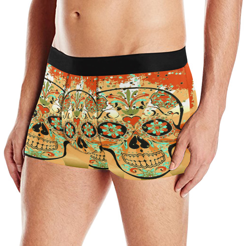 psychedelic Pop Skull 317K by JamColors Men's All Over Print Boxer Briefs (Model L10)