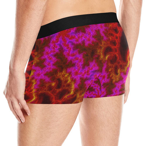 Fractal in Pink Red Yellow In Knitting Look Men's All Over Print Boxer Briefs (Model L10)