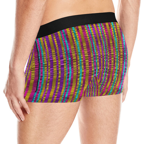 Star fall in  retro peacock colors Men's All Over Print Boxer Briefs (Model L10)