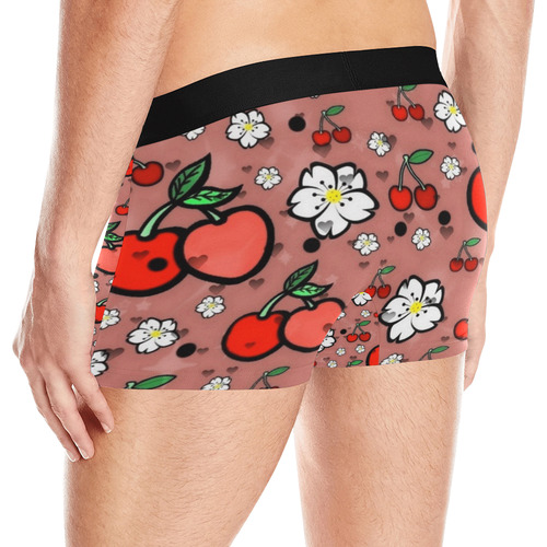 Cherry Popart by Nico Bielow Men's All Over Print Boxer Briefs (Model L10)