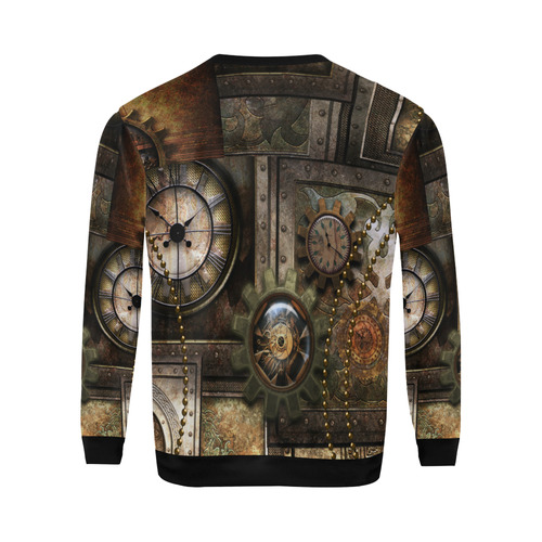 Wonderful steampunk design All Over Print Crewneck Sweatshirt for Men/Large (Model H18)