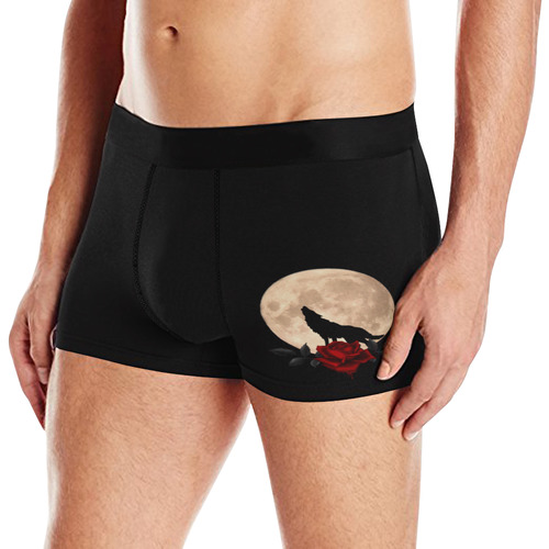 Gothic Wolf Full Moon Men's All Over Print Boxer Briefs (Model L10)