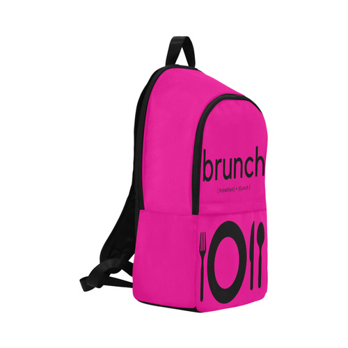 Backpack Laptop School Book Bag Hot Pink Brunch Breakfast Lunch Fabric Backpack for Adult (Model 1659)