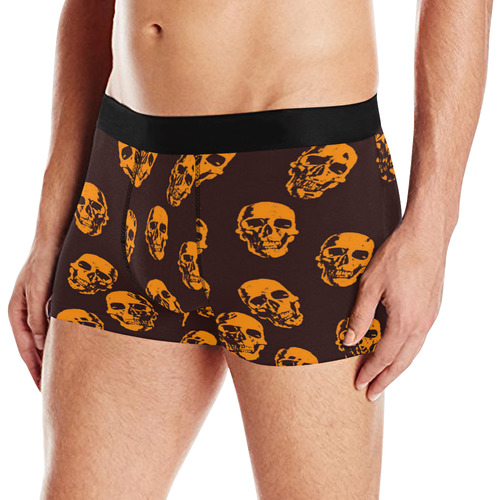 Hot Skulls,orange by JamColors Men's All Over Print Boxer Briefs (Model L10)