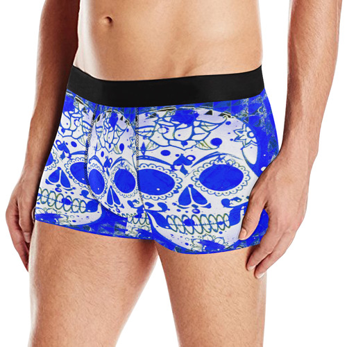 Trendy Skull,inky blue by JamColors Men's All Over Print Boxer Briefs (Model L10)