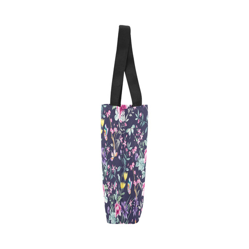 Tropical Flowers Butterflies I Canvas Tote Bag (Model 1657)