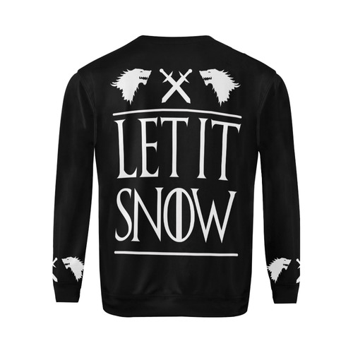 Snow Wolves All Over Print Crewneck Sweatshirt for Men/Large (Model H18)