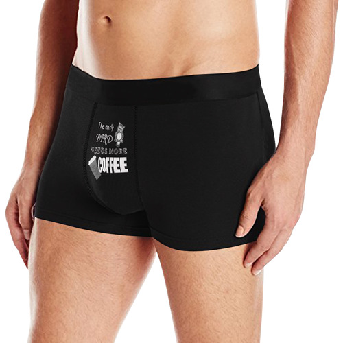 Early Bird Needs Coffee Men's All Over Print Boxer Briefs (Model L10)
