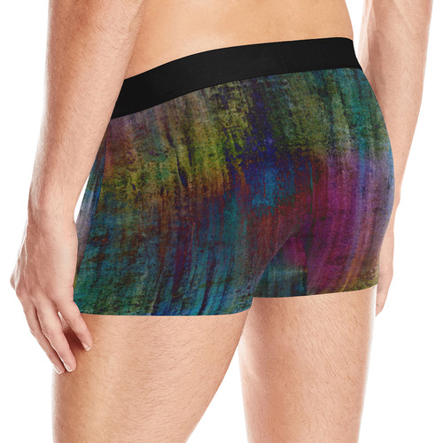 Dark Grunge Watercolor Brush Strokes Painting Men's All Over Print Boxer Briefs (Model L10)