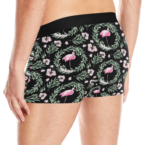 Tropical Flamingo Pattern III Men's All Over Print Boxer Briefs (Model L10)