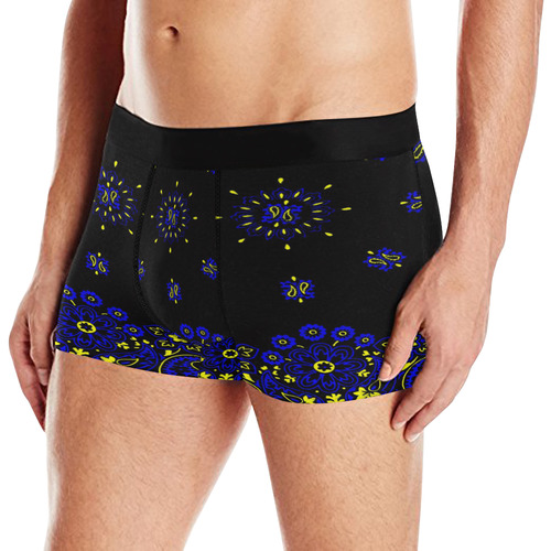 blue yellow bandana 1 Men's All Over Print Boxer Briefs (Model L10)