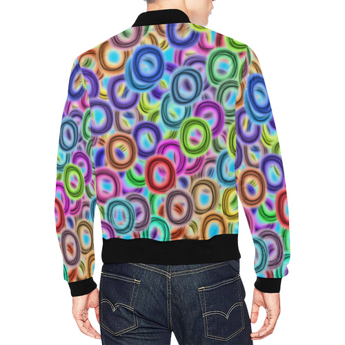 Colorful ovals All Over Print Bomber Jacket for Men (Model H19)