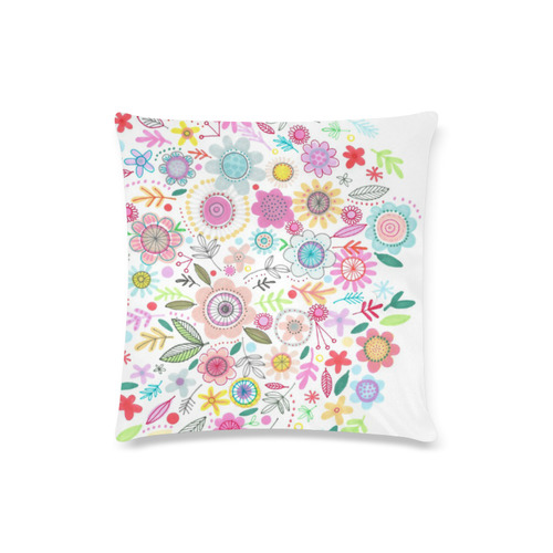 Delicate flowery cushion Custom Zippered Pillow Case 16"x16"(Twin Sides)
