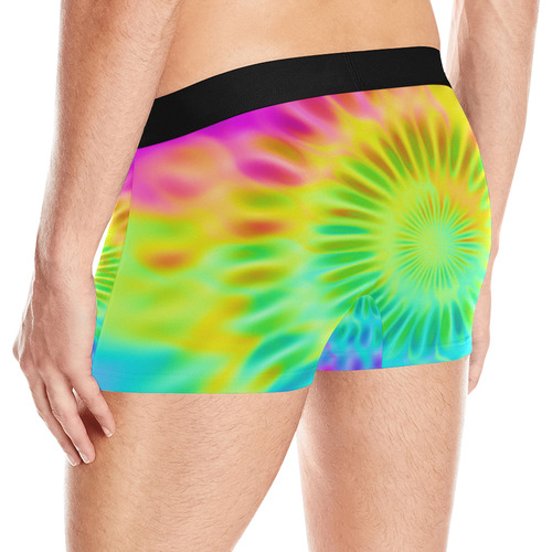 Magic Fractal Flower Neon Colored Men's All Over Print Boxer Briefs (Model L10)