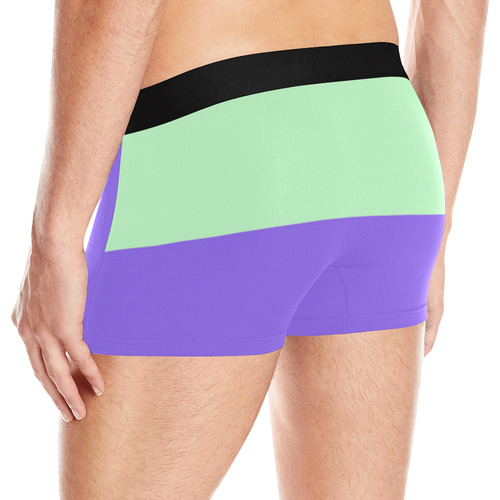 Only two Colors: Light Violet Mint Men's All Over Print Boxer Briefs (Model L10)