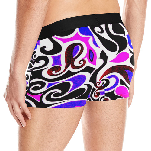 retro swirl doodle abstract Men's All Over Print Boxer Briefs (Model L10)