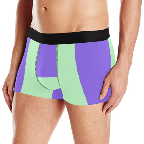 Only two Colors: Light Violet Mint Men's All Over Print Boxer Briefs (Model L10)