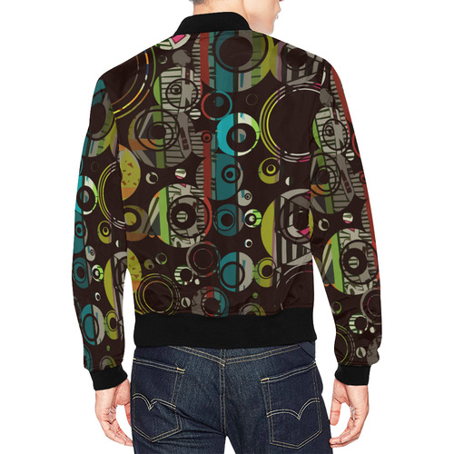 Circles texture All Over Print Bomber Jacket for Men (Model H19)