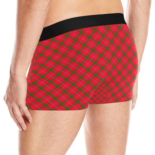 Holiday plaid tartan in red and green Men's All Over Print Boxer Briefs (Model L10)