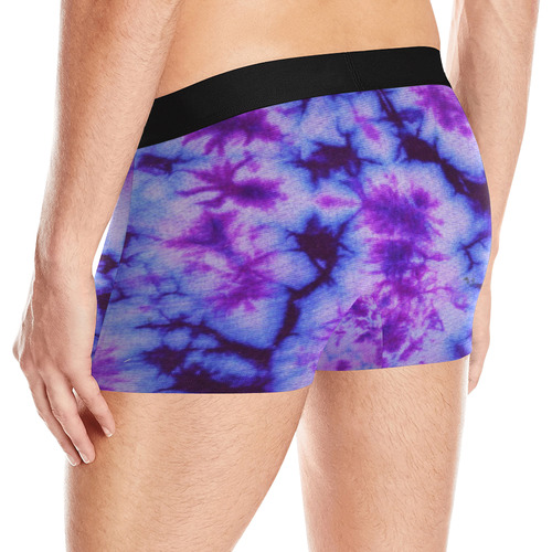 tie dye blues and purple Men's All Over Print Boxer Briefs (Model L10)