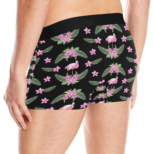 Tropical Flamingo Pattern I Men's All Over Print Boxer Briefs (Model L10)