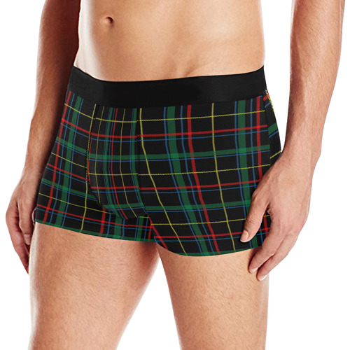 Black Red Green Plaid Men's All Over Print Boxer Briefs (Model L10)